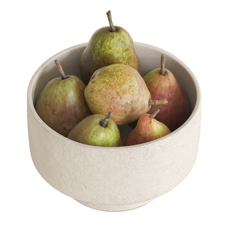 Pears in ceramic bowls 3D Model Collection_13