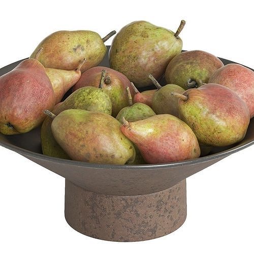 Pears in ceramic bowls 3D Model Pack 2
