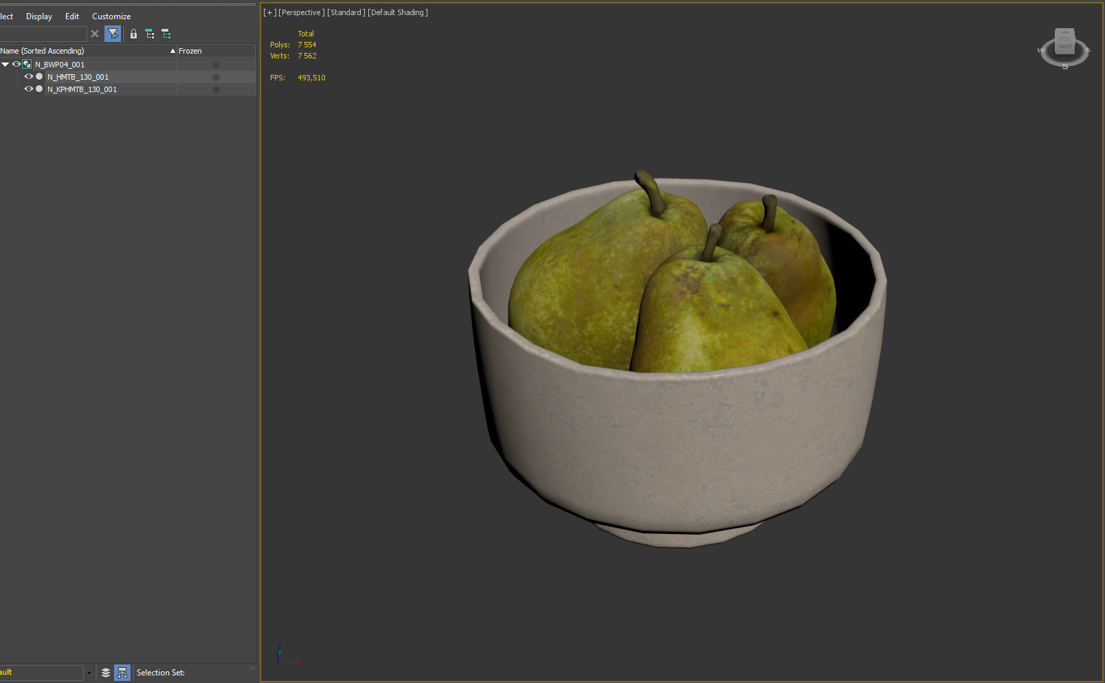 Pears in ceramic bowls 3D Model Collection_33
