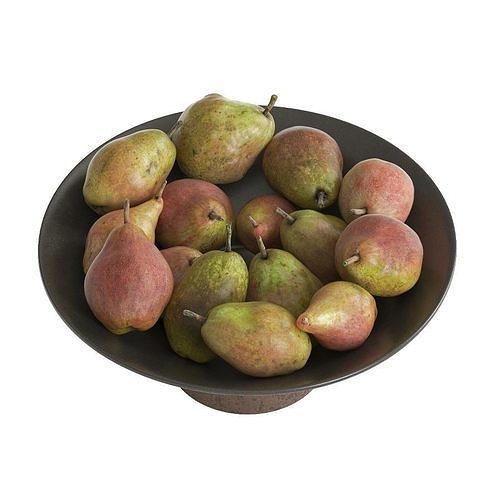 Pears in ceramic bowls 3D Model Pack 5