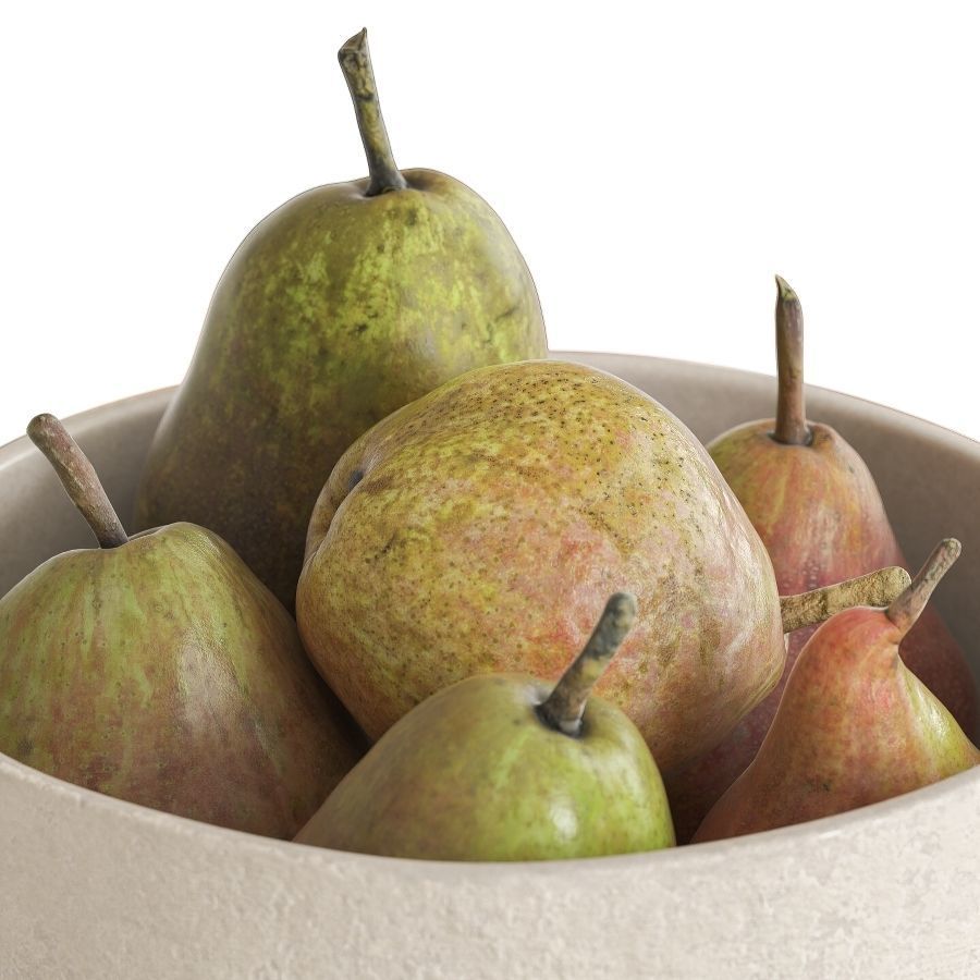Pears in ceramic bowls 3D Model Collection_14