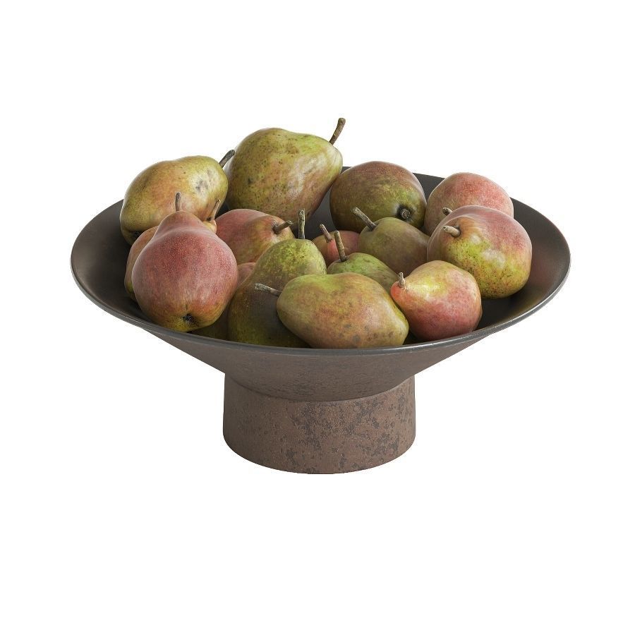 Pears in ceramic bowls 3D Model Collection_7