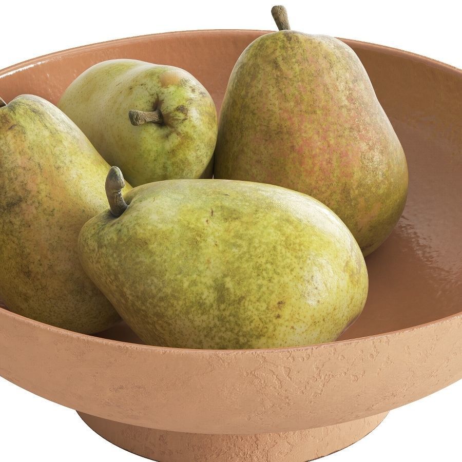 Pears in ceramic bowls 3D Model Collection_11