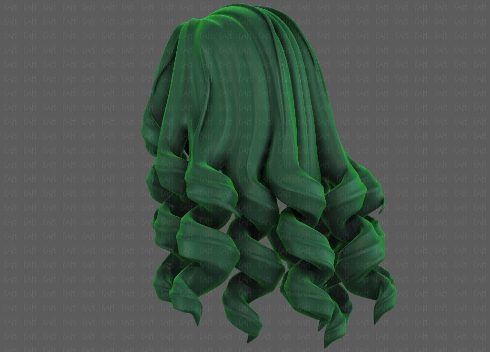 3D Hair style for girl V94 Low-poly 3D model_6
