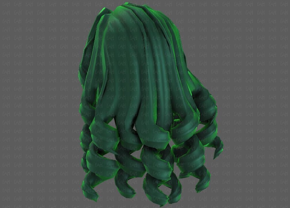 3D Hair style for girl V94 Low-poly 3D model_43