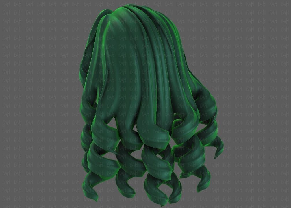 3D Hair style for girl V94 Low-poly 3D model_41