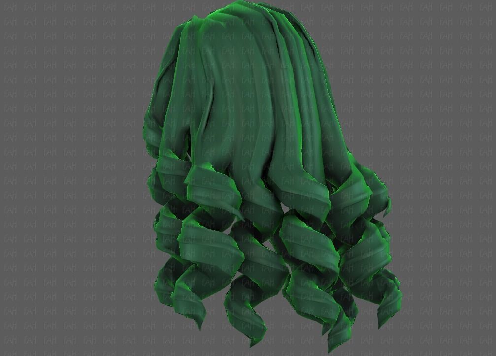 3D Hair style for girl V94 Low-poly 3D model_22