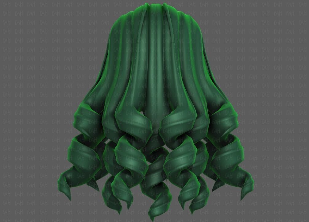 3D Hair style for girl V94 Low-poly 3D model_5