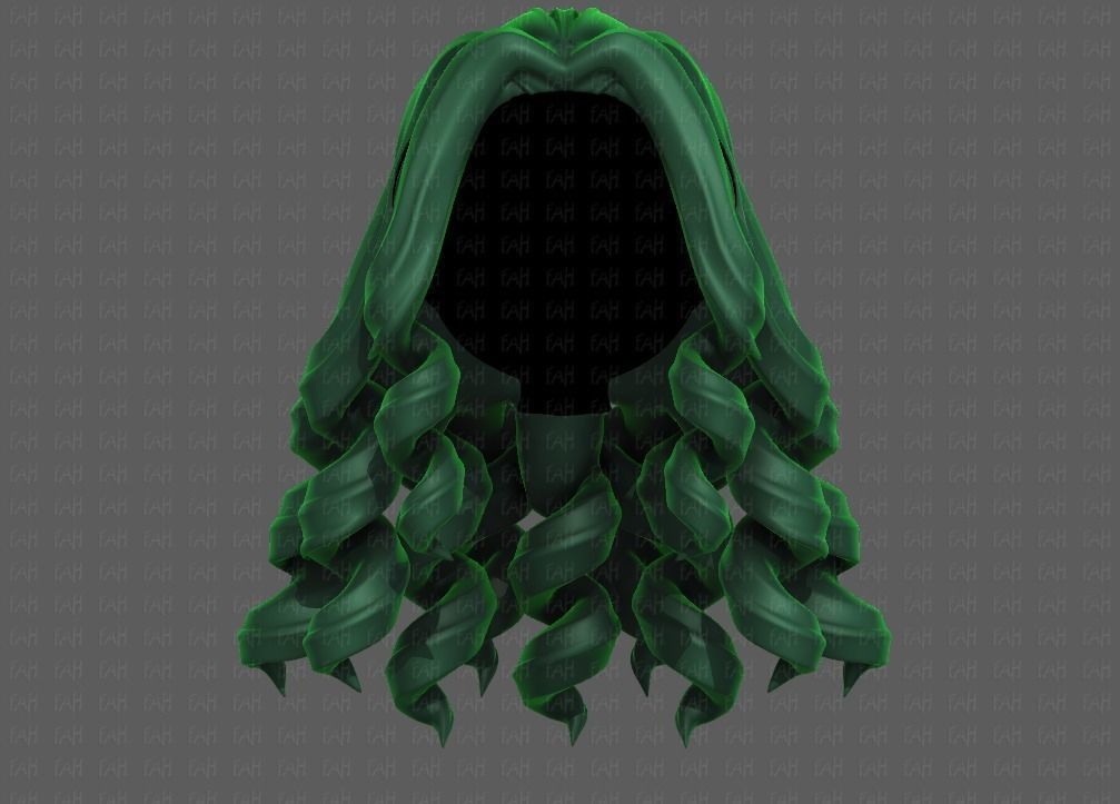 3D Hair style for girl V94 Low-poly 3D model_1