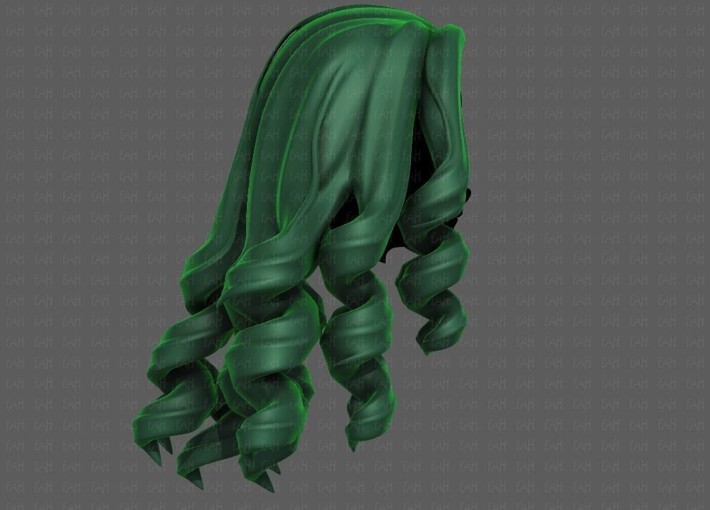 3D Hair style for girl V94 Low-poly 3D model_3