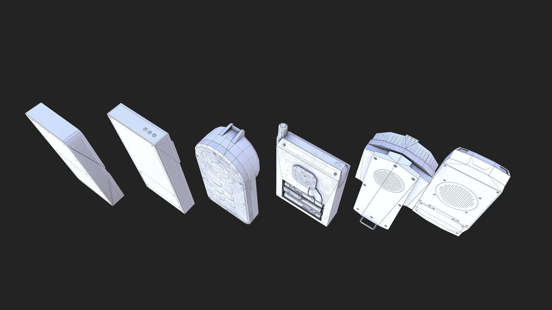 Detectors old phone Low-poly 3D model_19
