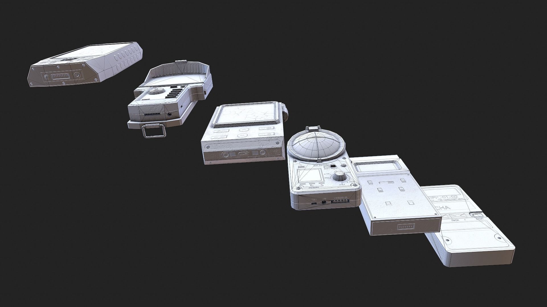 Detectors old phone Low-poly 3D model_20