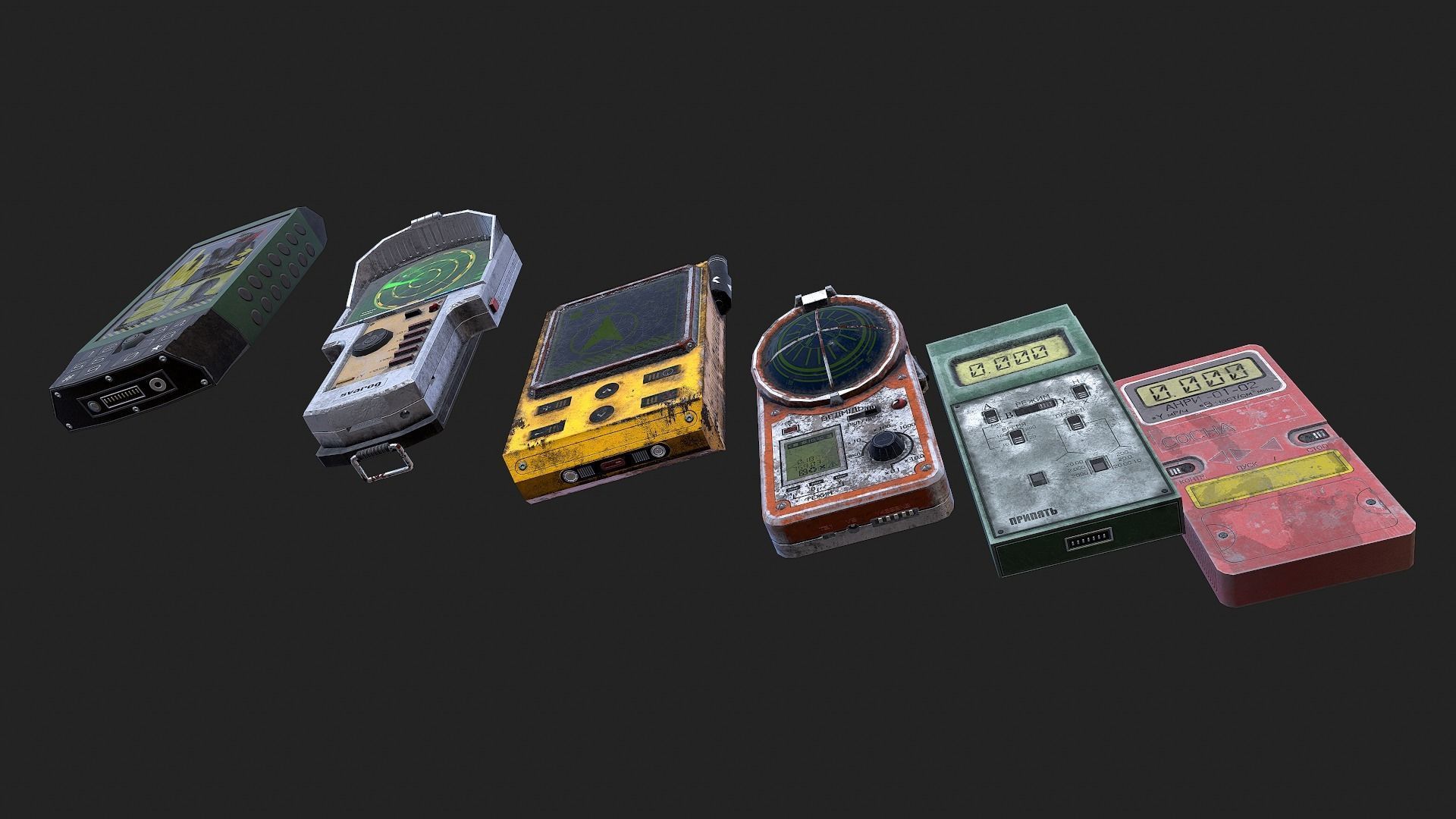 Detectors old phone Low-poly 3D model_4