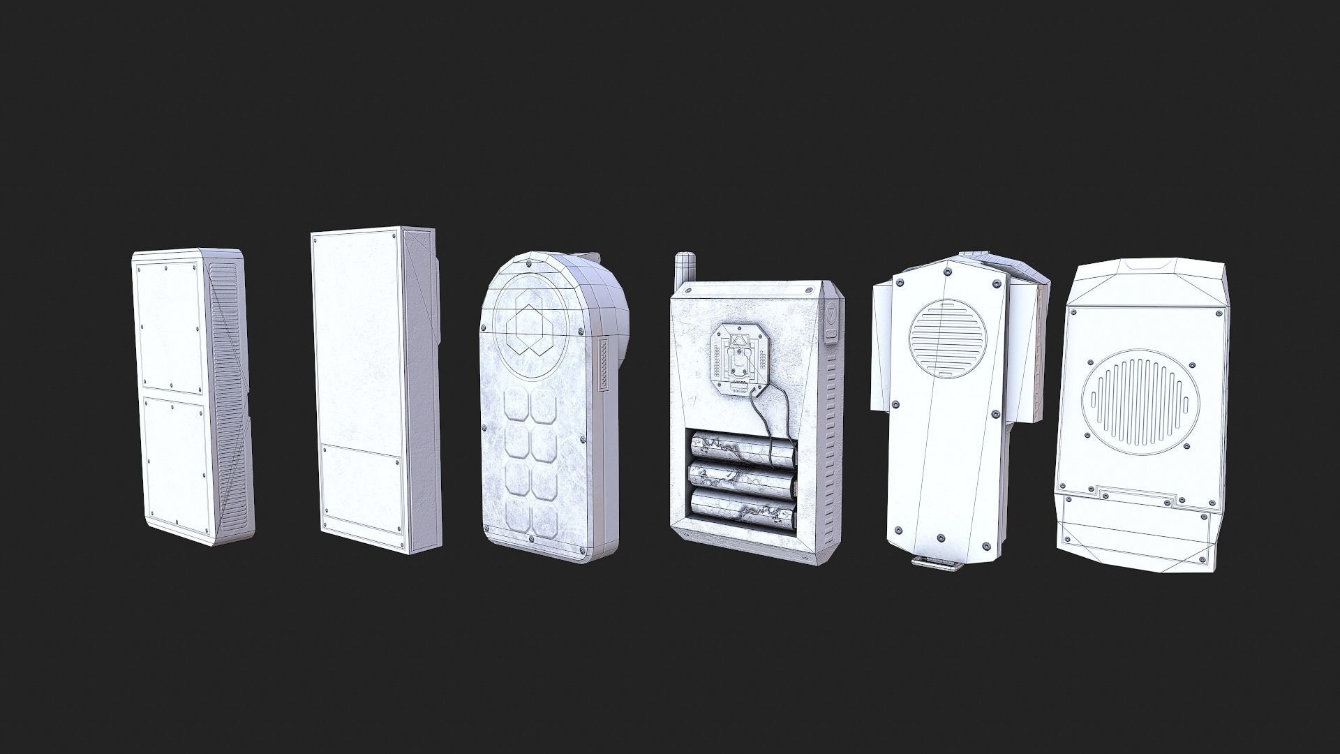 Detectors old phone Low-poly 3D model_18