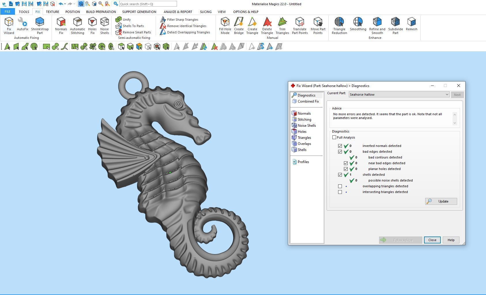Seahorse Sculpture pendant jewelry Gold necklace 3D print model_6