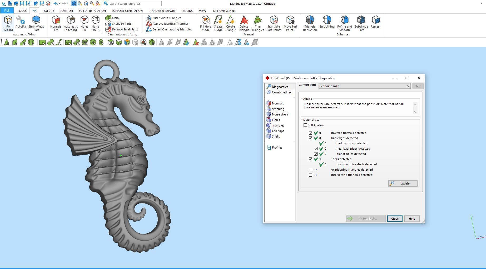 Seahorse Sculpture pendant jewelry Gold necklace 3D print model_7