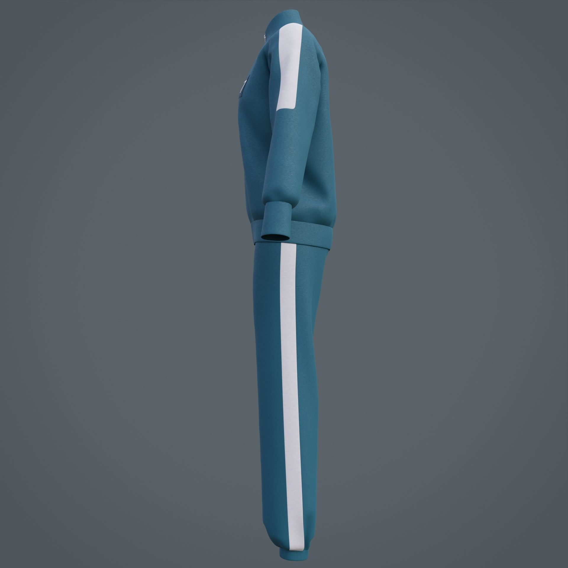 Squid Game Players Uniform - 067 Female Tracksuit Costume 3D model_34