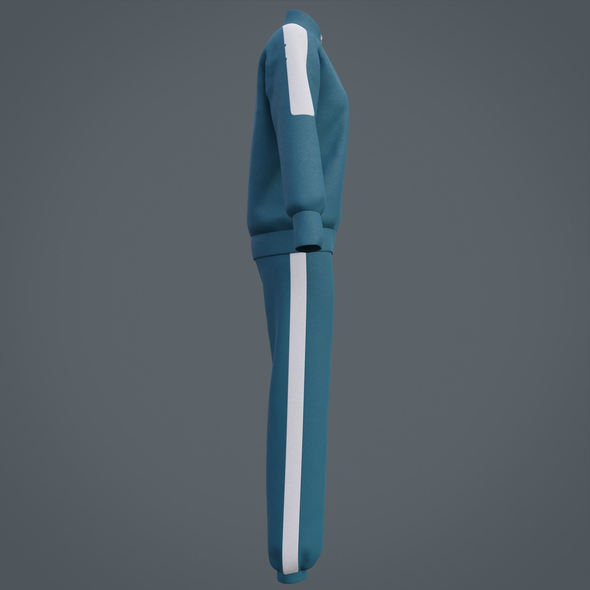 Squid Game Players Uniform - 067 Female Tracksuit Costume 3D model_24