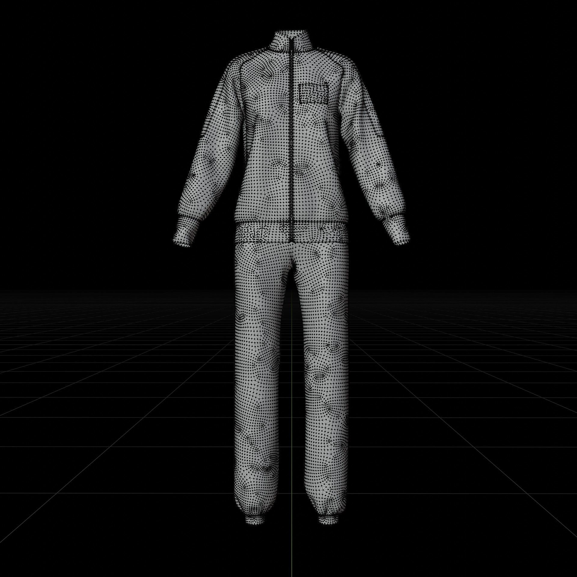Squid Game Players Uniform - 067 Female Tracksuit Costume 3D model_39
