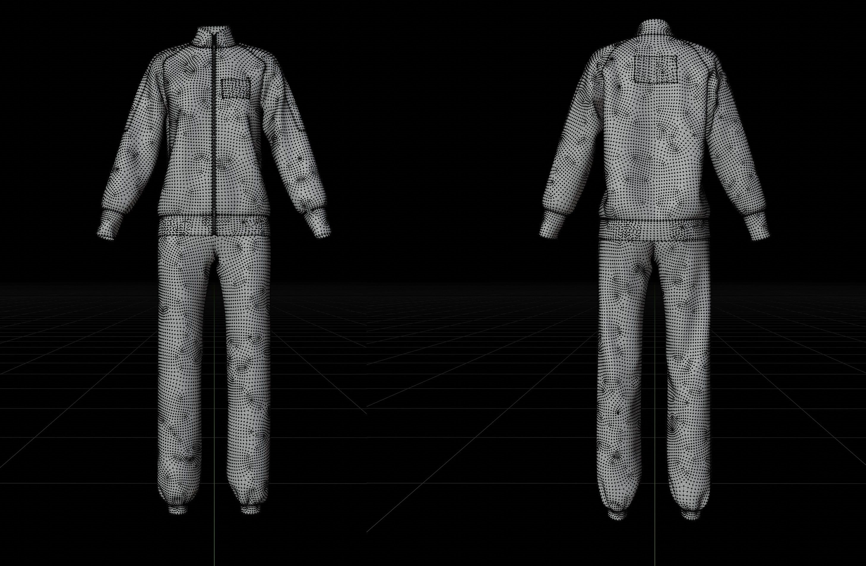 Squid Game Players Uniform - 067 Female Tracksuit Costume 3D model_17