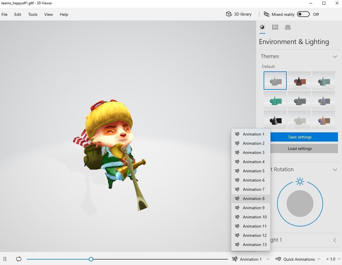 Hoppy Elf Teemo skin01  league of legends lol 3D model_9