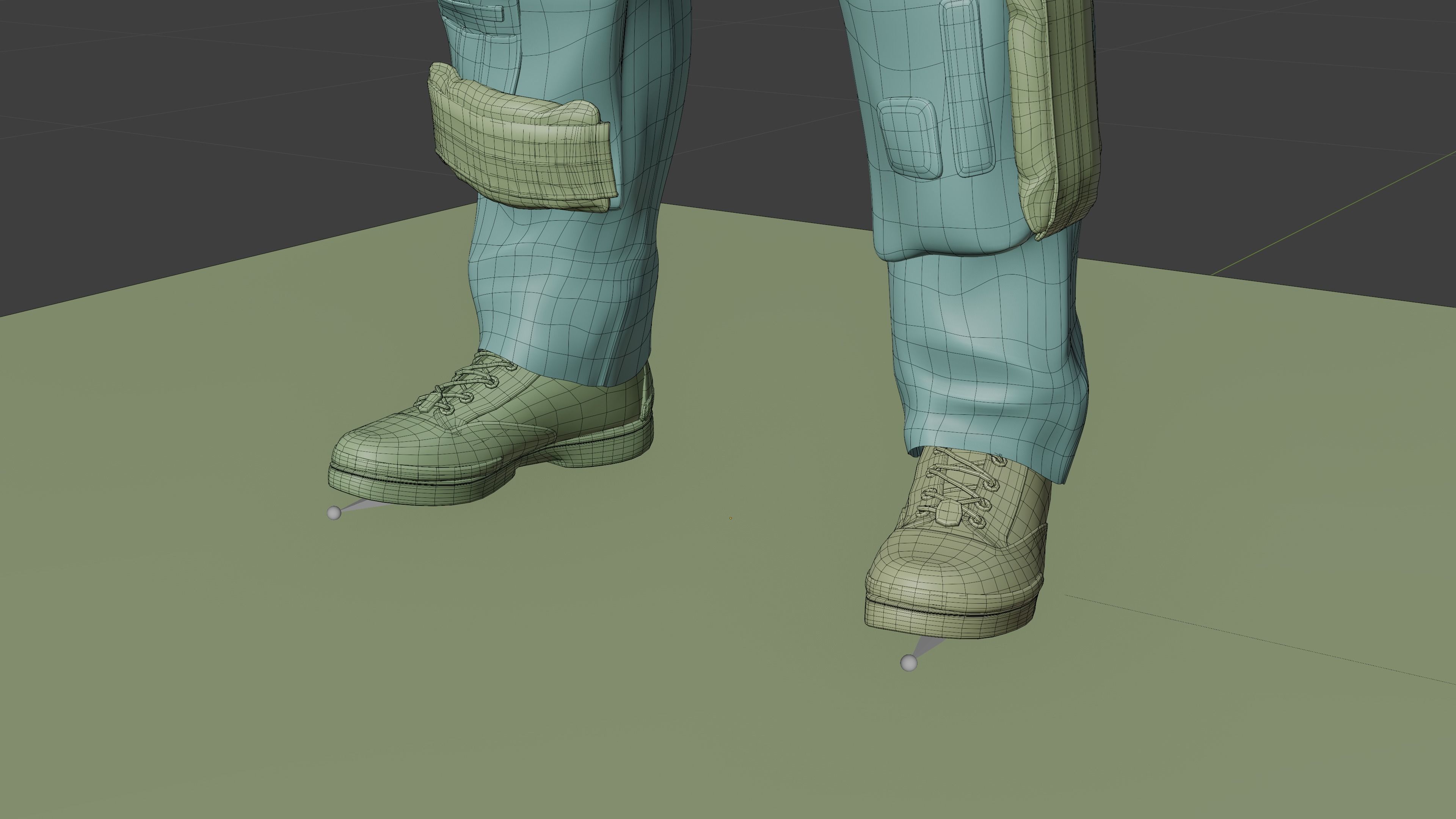 Orange ACES Spacesuit Rigged Low-poly 3D model_31