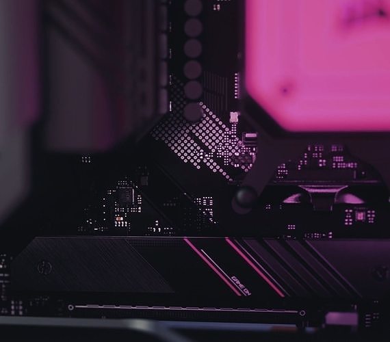 Asus B550 E gaming Low-poly 3D model