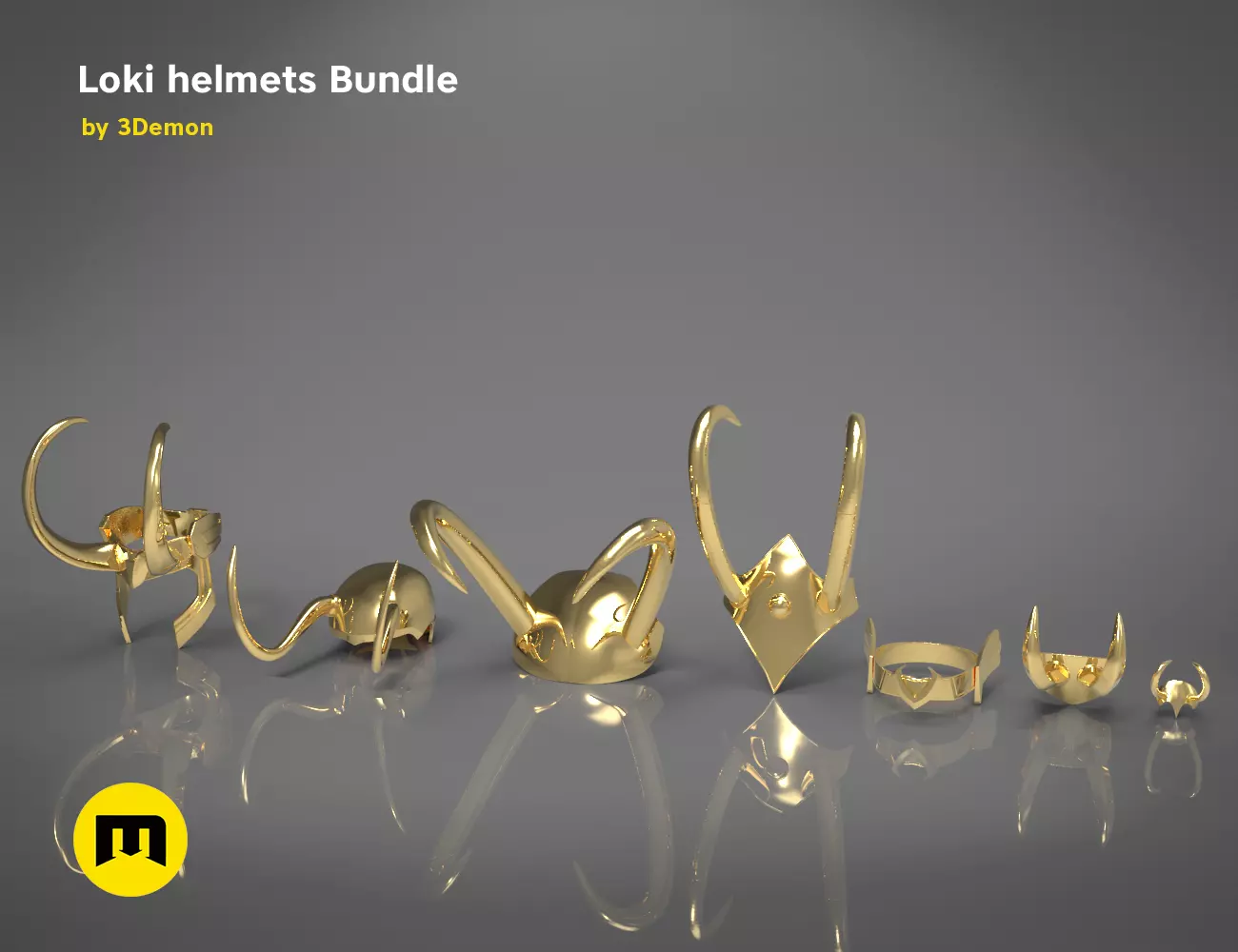Loki Helmets Bundle 3D print model