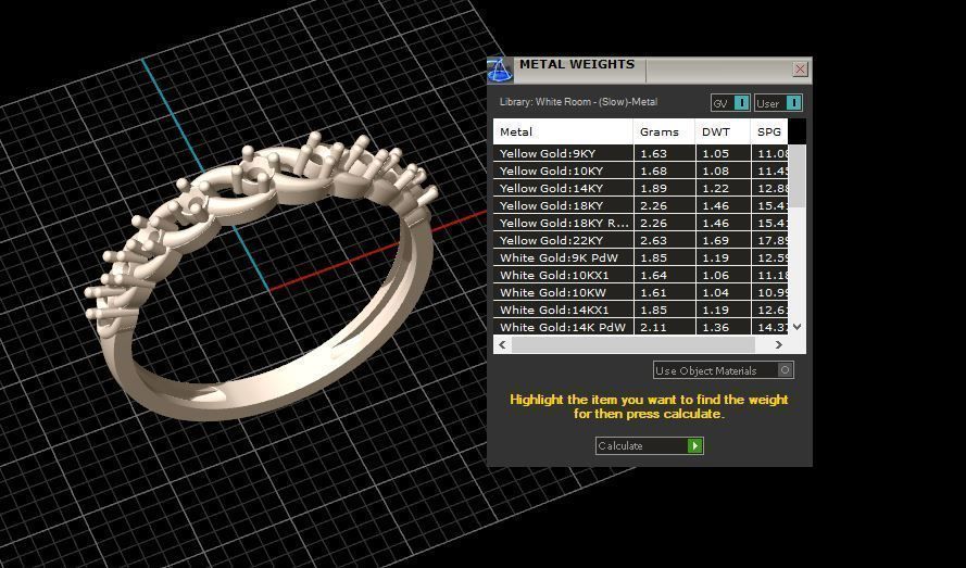 solitaire two rose gold ring set with diamonds 3D print model_18