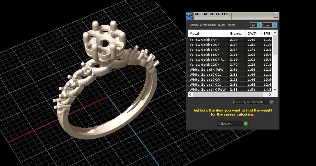 solitaire two rose gold ring set with diamonds 3D print model_10