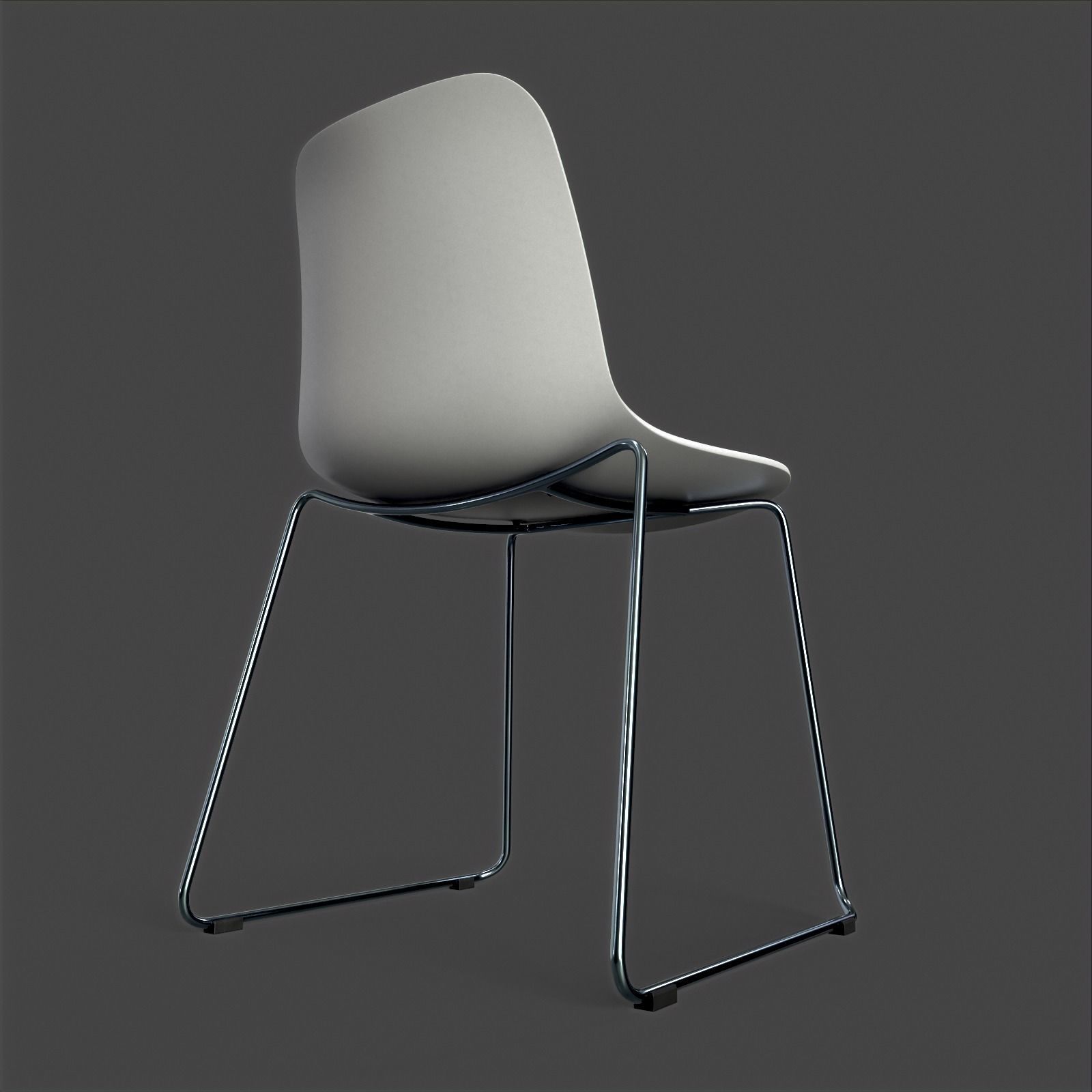Modern Kitchen Chair 3D model_6