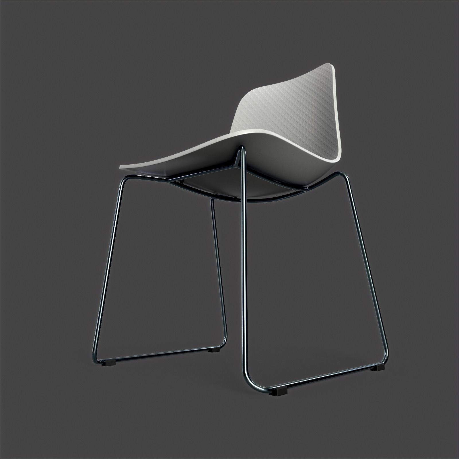 Modern Kitchen Chair 3D model_4