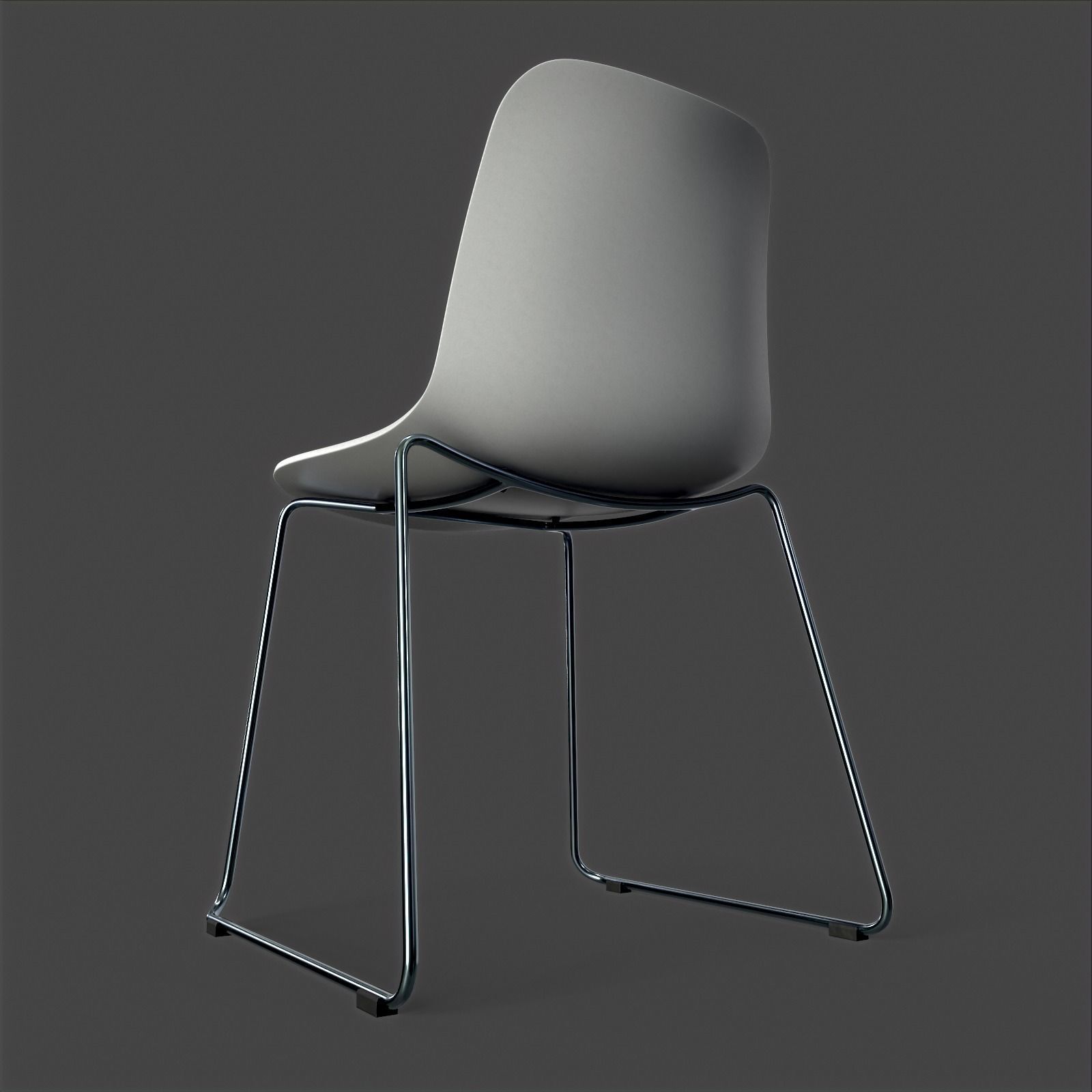 Modern Kitchen Chair 3D model_5
