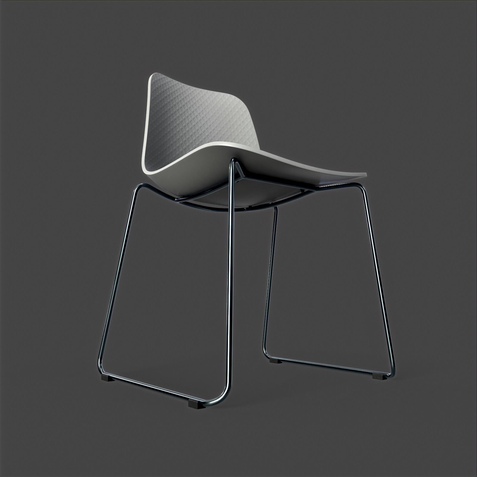 Modern Kitchen Chair 3D model_3