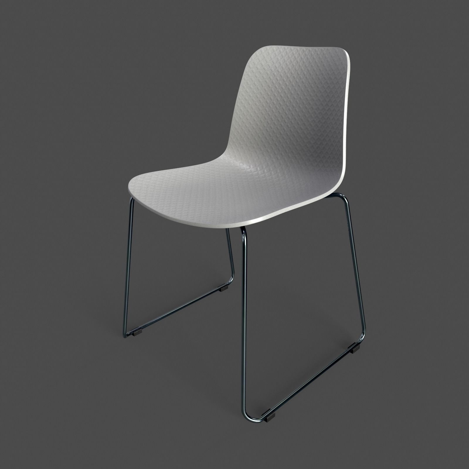 Modern Kitchen Chair 3D model_1