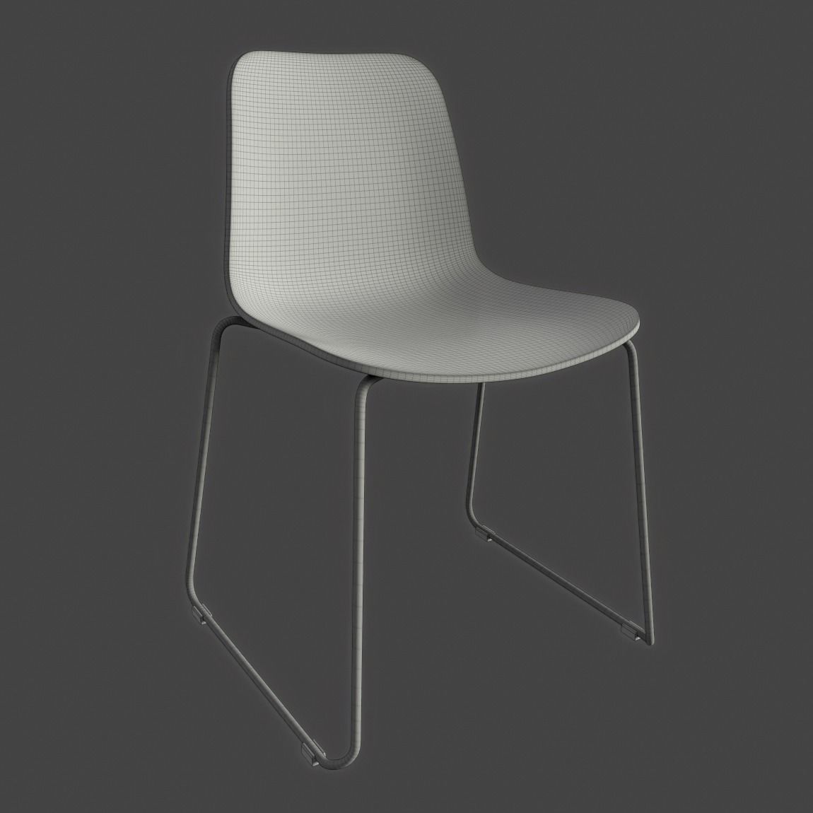 Modern Kitchen Chair 3D model_11