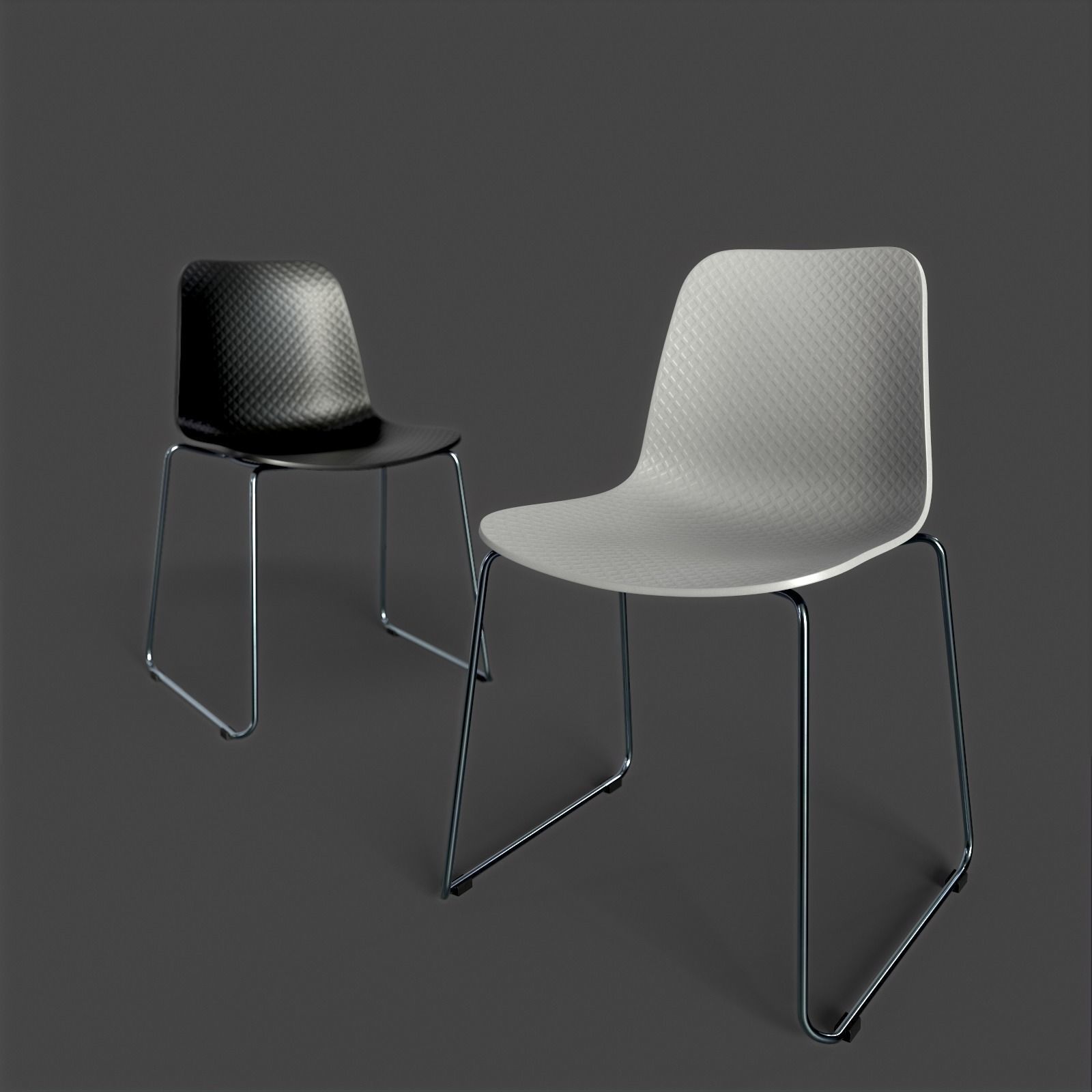 Modern Kitchen Chair 3D model_10