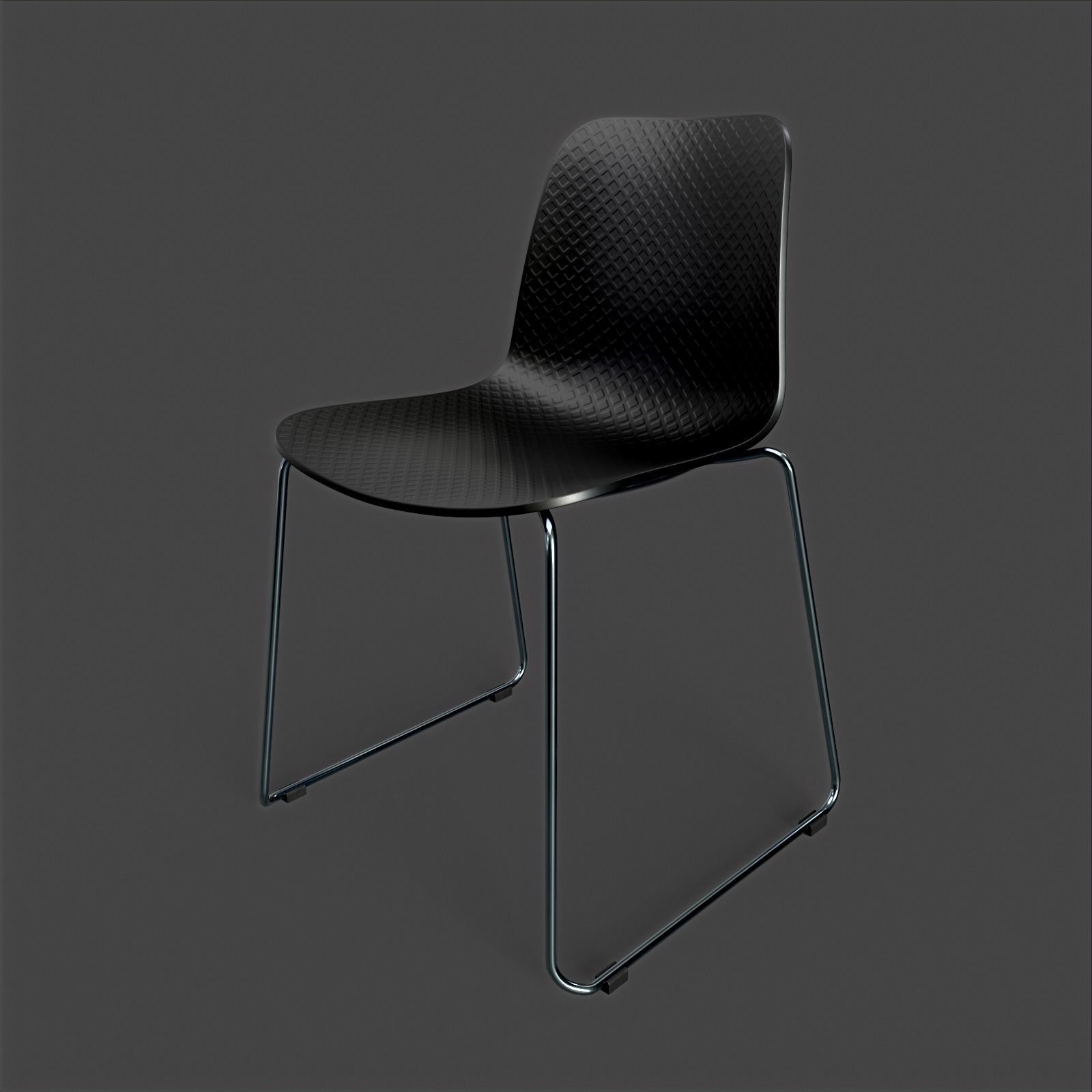 Modern Kitchen Chair 3D model_9