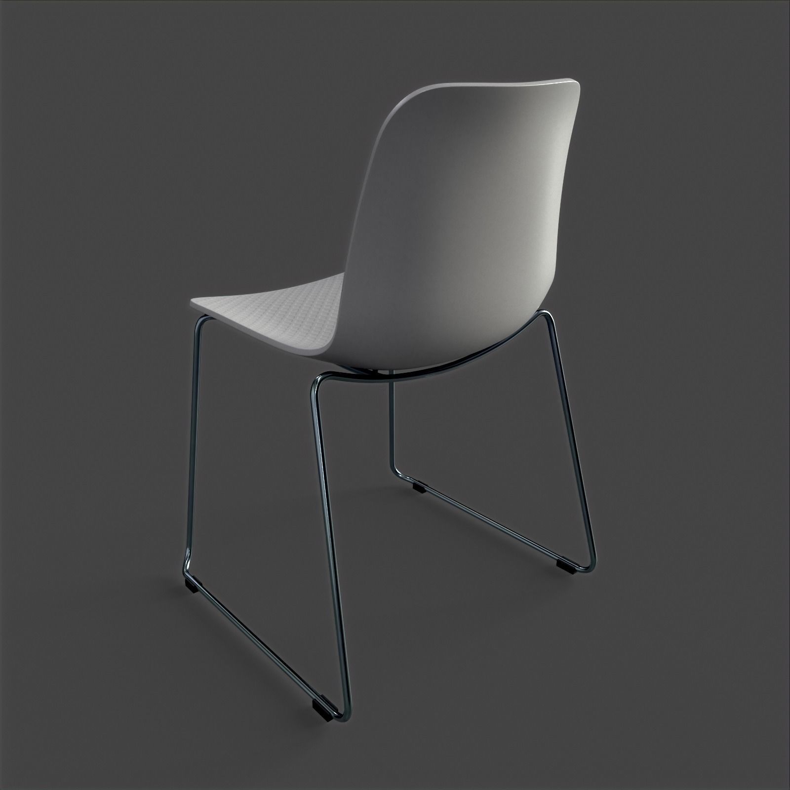 Modern Kitchen Chair 3D model_8