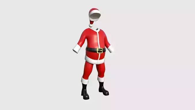 Santa Claus Costume 02 Red Cartoon - Character Design Fashion
