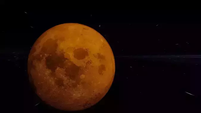 Animated moon 3D model
