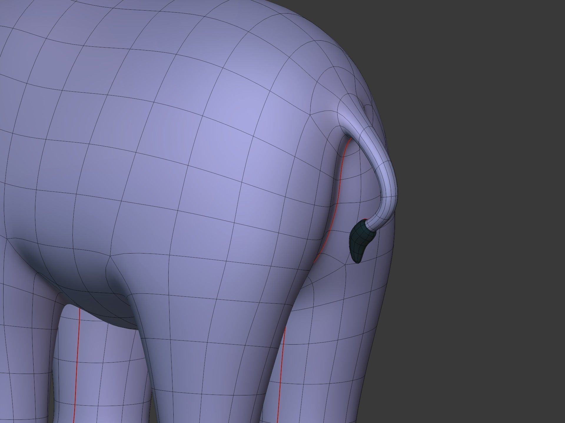 Cartoon Elephant -- Textured and Rigged Low-poly 3D model_23