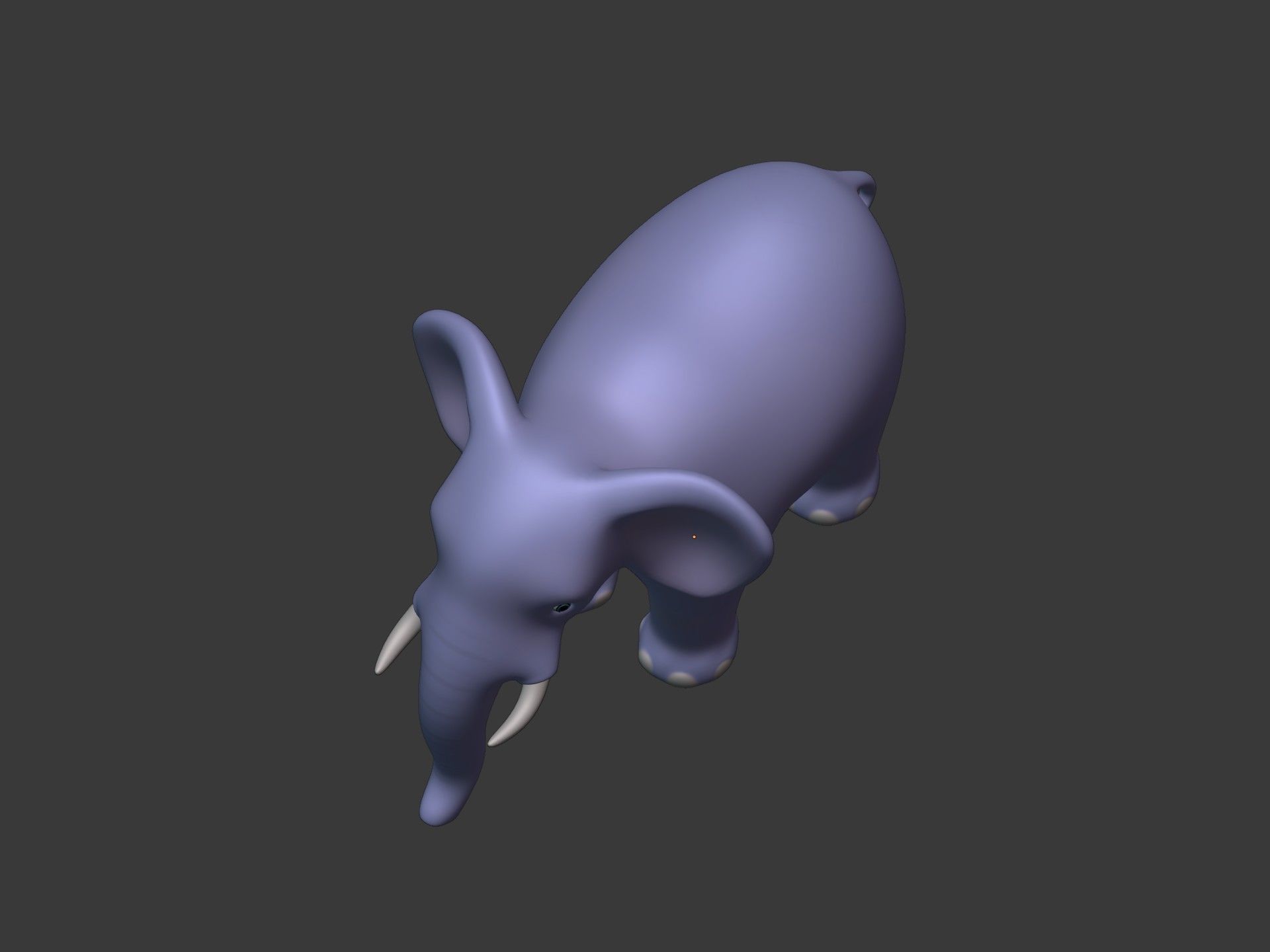 Cartoon Elephant -- Textured and Rigged Low-poly 3D model_14