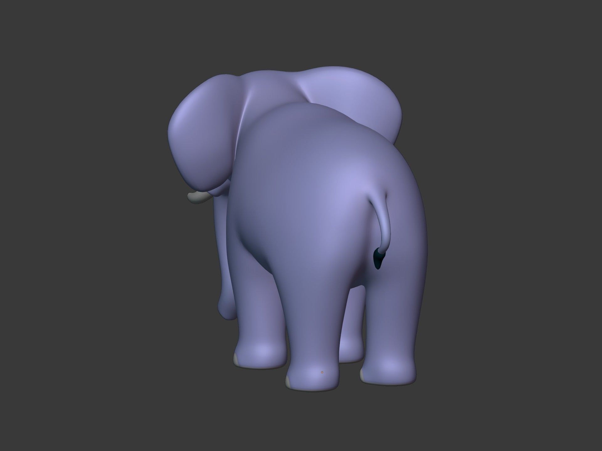Cartoon Elephant -- Textured and Rigged Low-poly 3D model_12