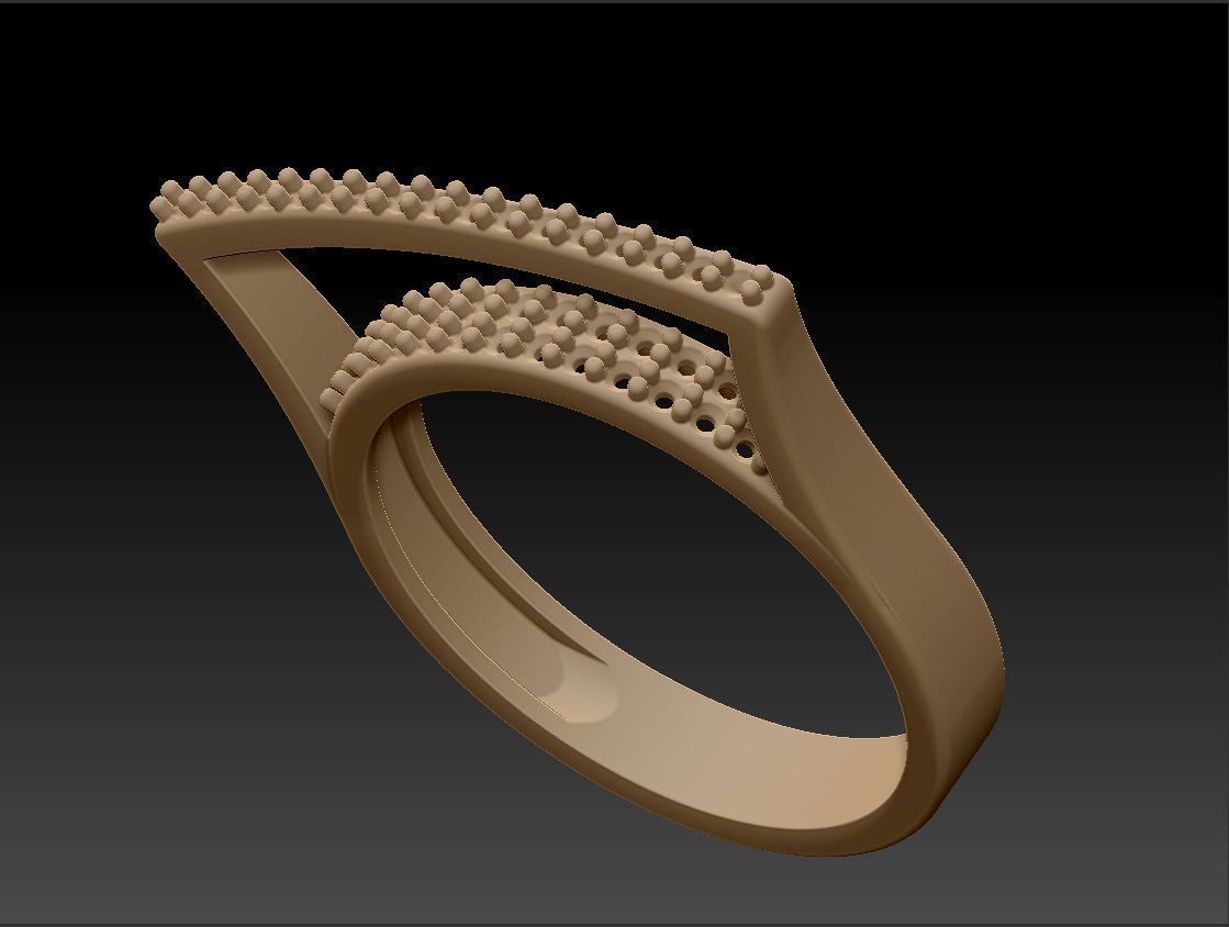 Diamond ring Bridge 3D print model_8