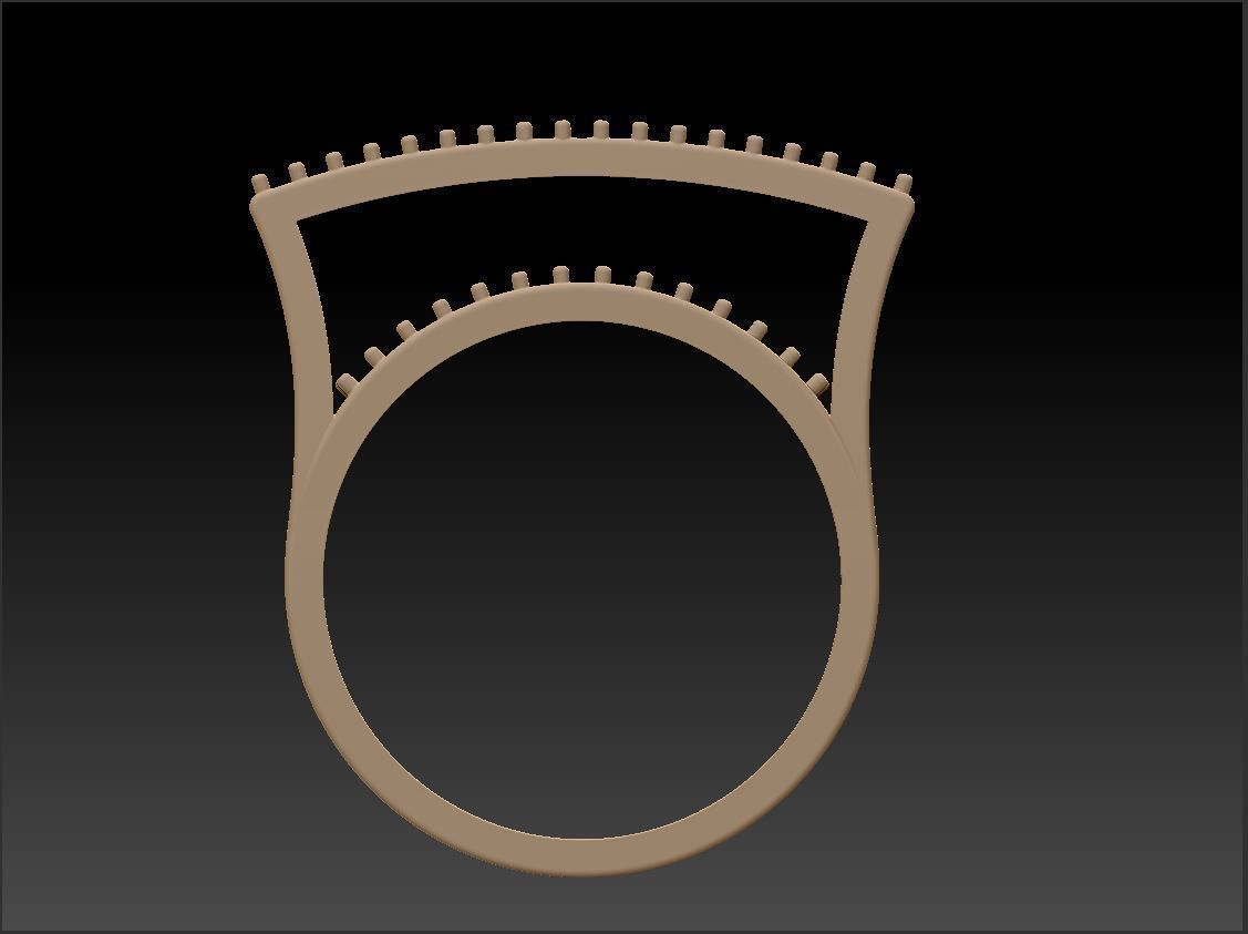 Diamond ring Bridge 3D print model_10
