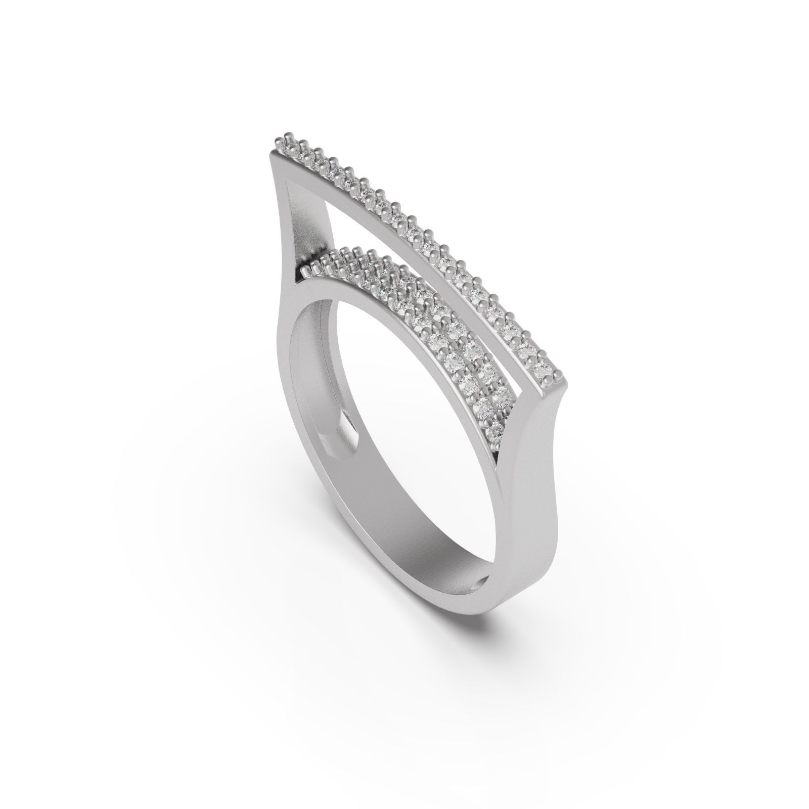 Diamond ring Bridge 3D print model_5