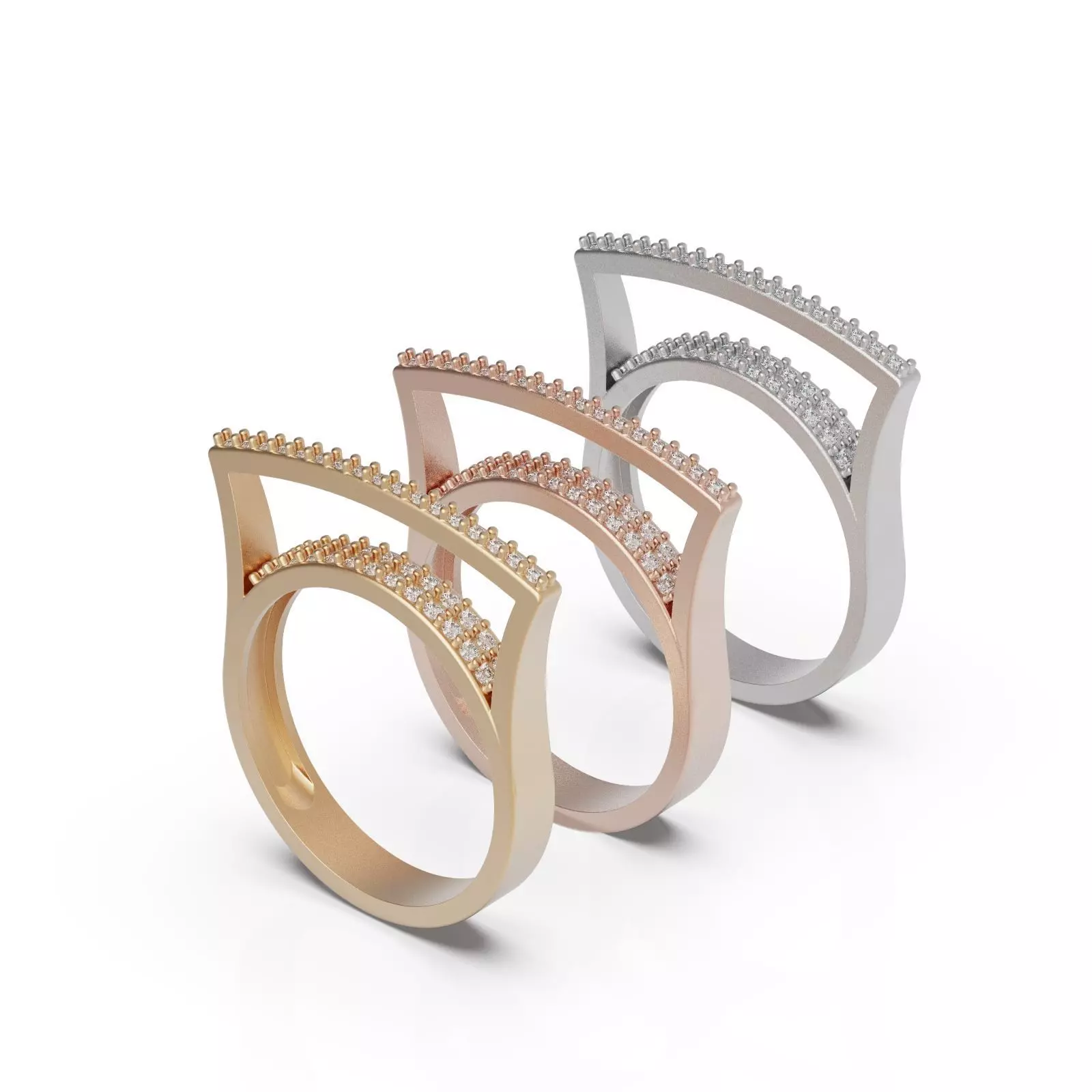 Diamond ring Bridge 3D print model_0