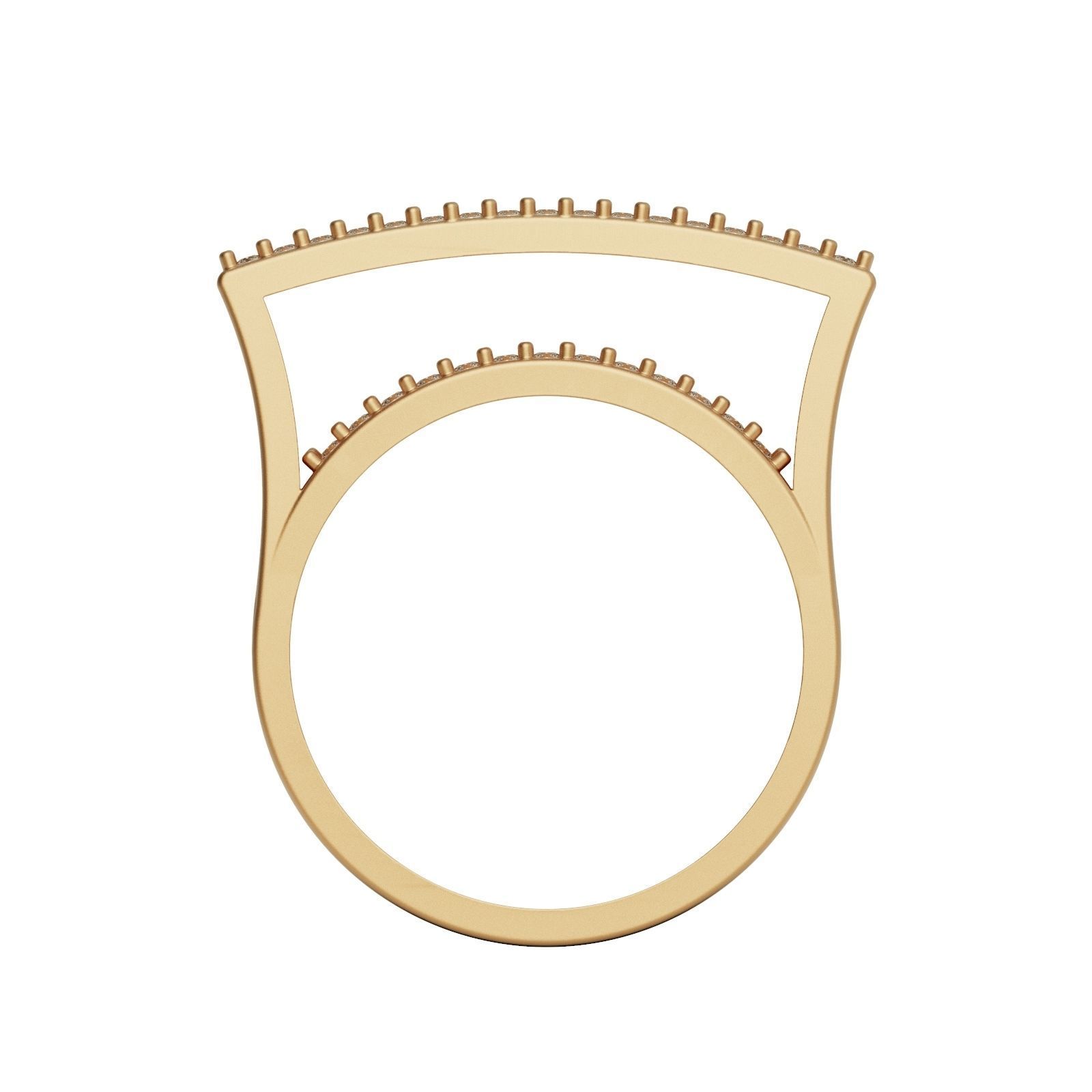Diamond ring Bridge 3D print model_3