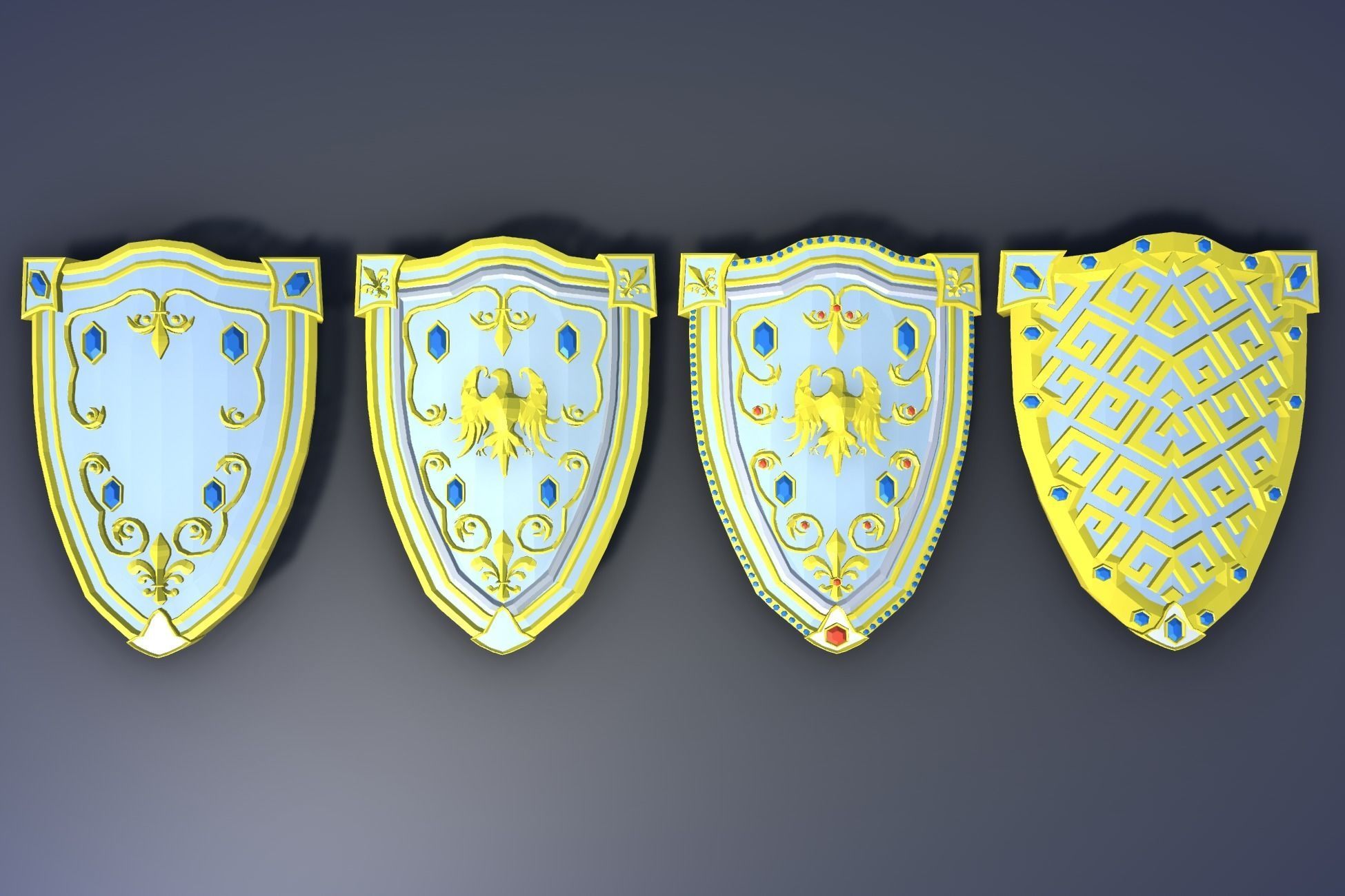 900 Low Poly Fantasy RPG Weapons - Ultimate 3D Pack Low-poly 3D model_77